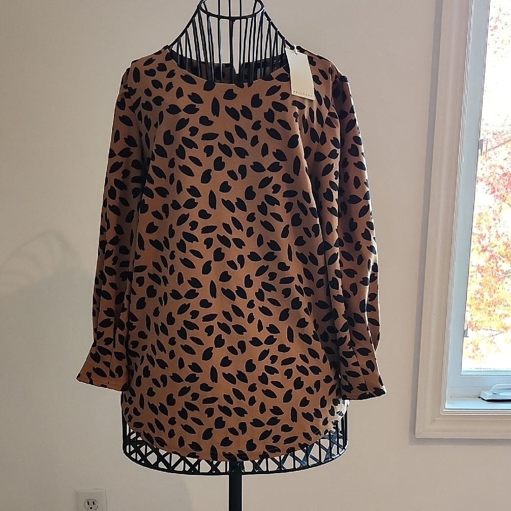 MELLODAY Brown and Black Teddy Jacket